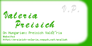 valeria preisich business card